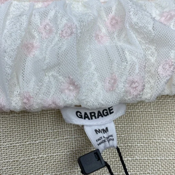 GARAGE Embroidered Mesh Mini Dress Women’s Medium - Picture 7 of 8